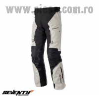 Pantaloni moto Touring unisex Seventy vara/iarna model SD-PT1S culoare: negru/gri – marime: L (SD-PT1 scurti)